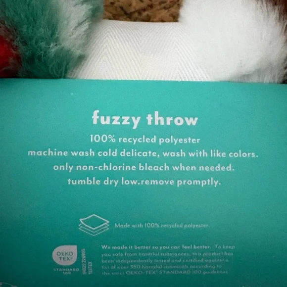 Pillowfort Fuzzy Throw with Penguin and Candy Design - Picture 5 of 6